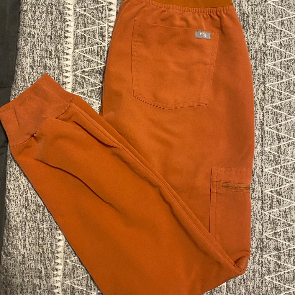 Tan/orange Figs scrubs size small joggers.